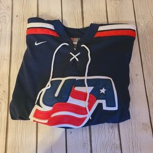 Kids International Hockey League Nike USA Jersey Size Small 8/10